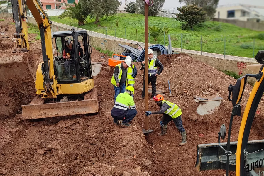 Foundation works on the fill site